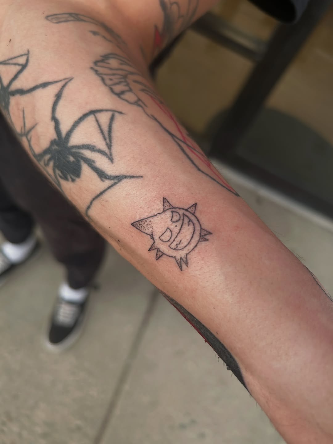 Tattoo by @noahsyer.tats — illustrative, black_and_grey