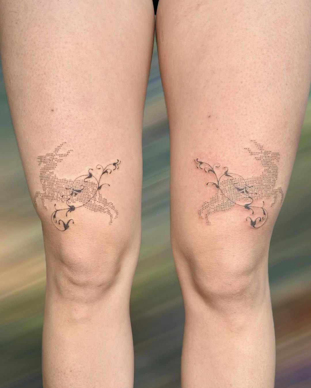 Tattoo by @peachykeentat — dotwork, illustrative