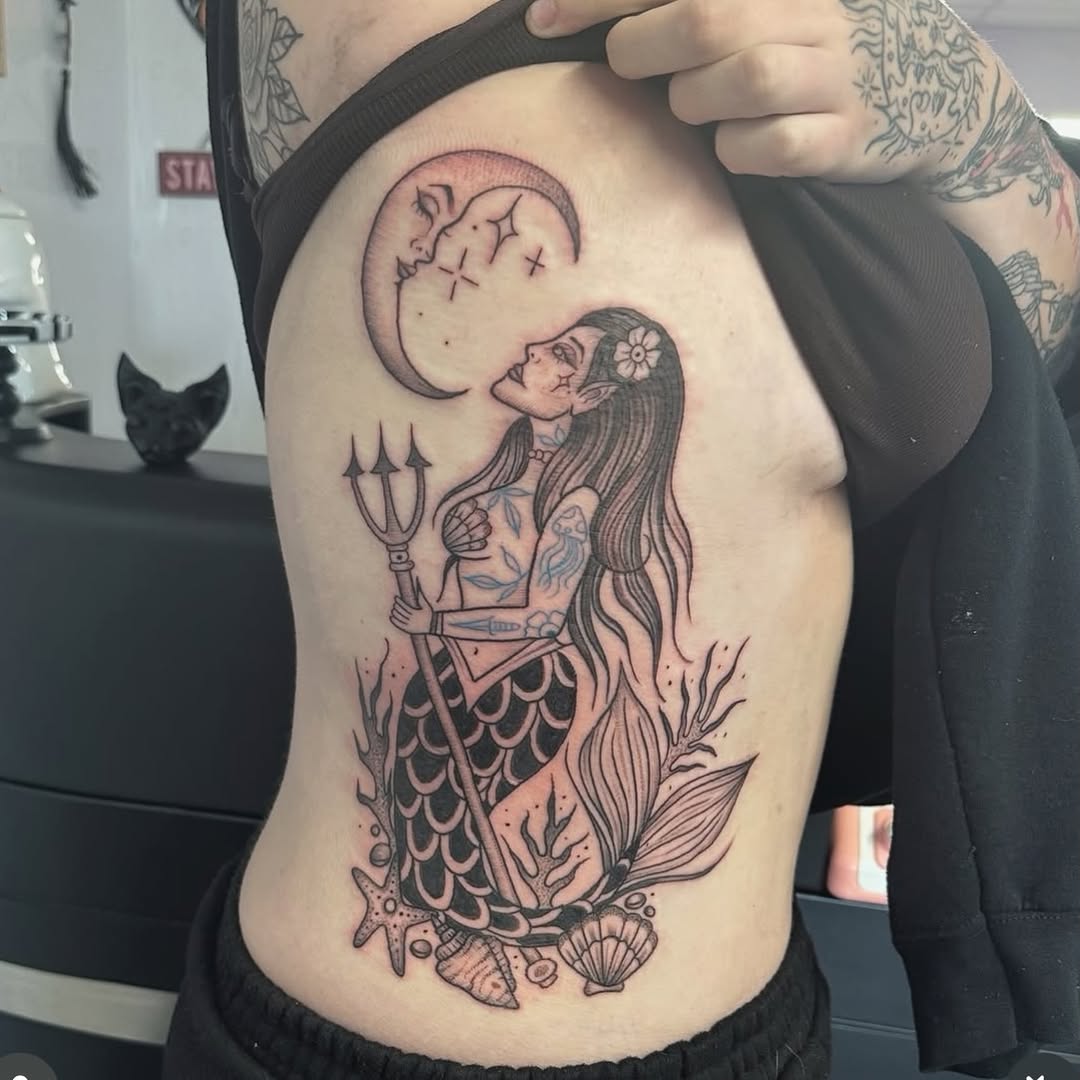 Tattoo by @meg.the.cyclopz_ — american_traditional, black_and_grey