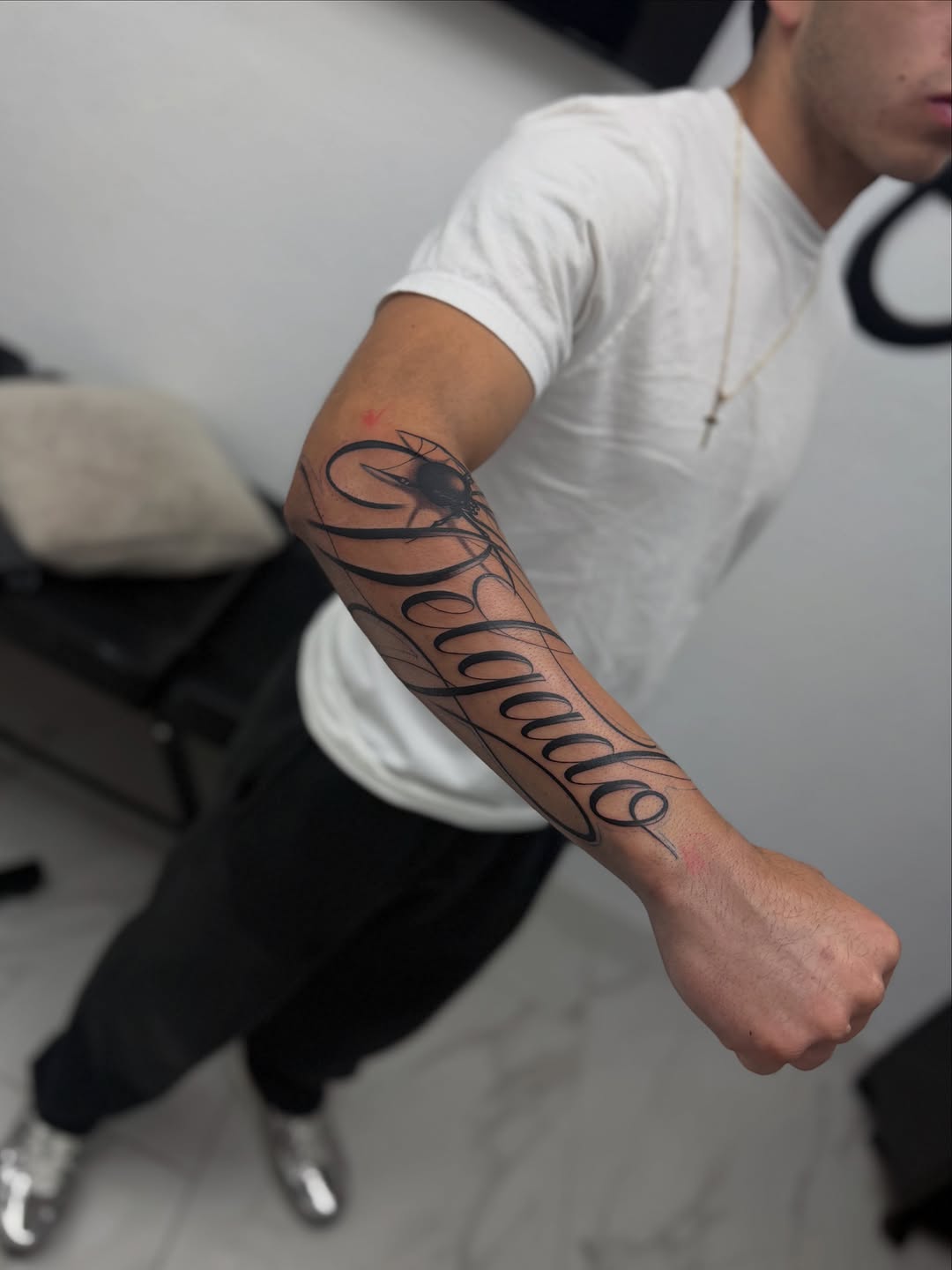 Tattoo by @inkbycasillas — lettering_script, illustrative