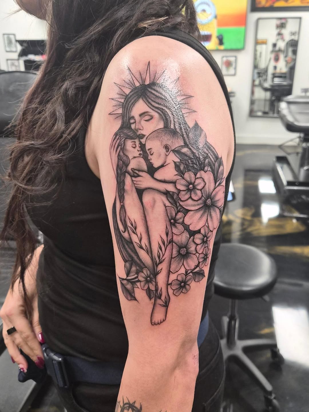 Tattoo by @lovelylyla.tatts — black_and_grey, realism