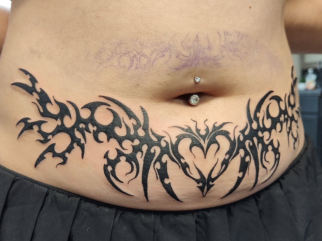 Tattoo by @art_from_planetmercury — tribal, blackwork