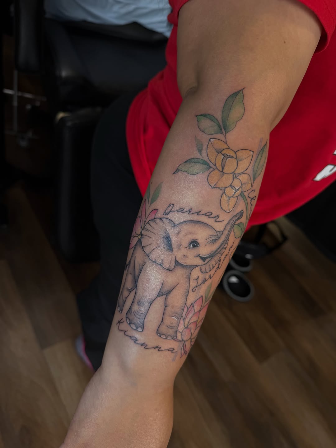 Tattoo by @inkpriscilla — illustrative, lettering_script