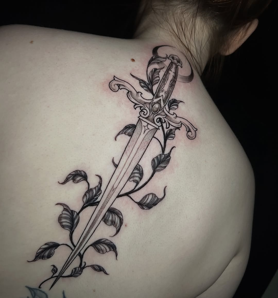 Tattoo by @ashleemshar — black_and_grey, ornamental