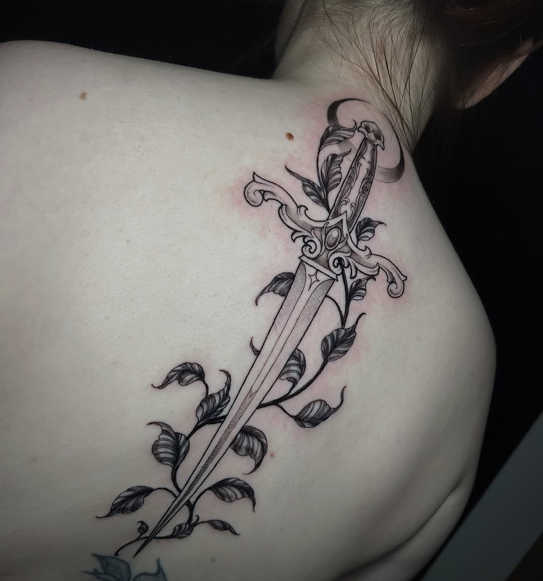 Tattoo by @ashleemshar — black_and_grey, ornamental