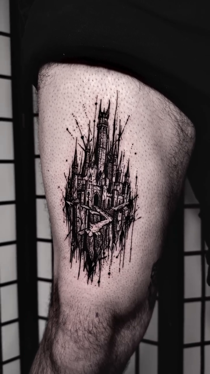 Tattoo by @bwk.darkart — blackwork