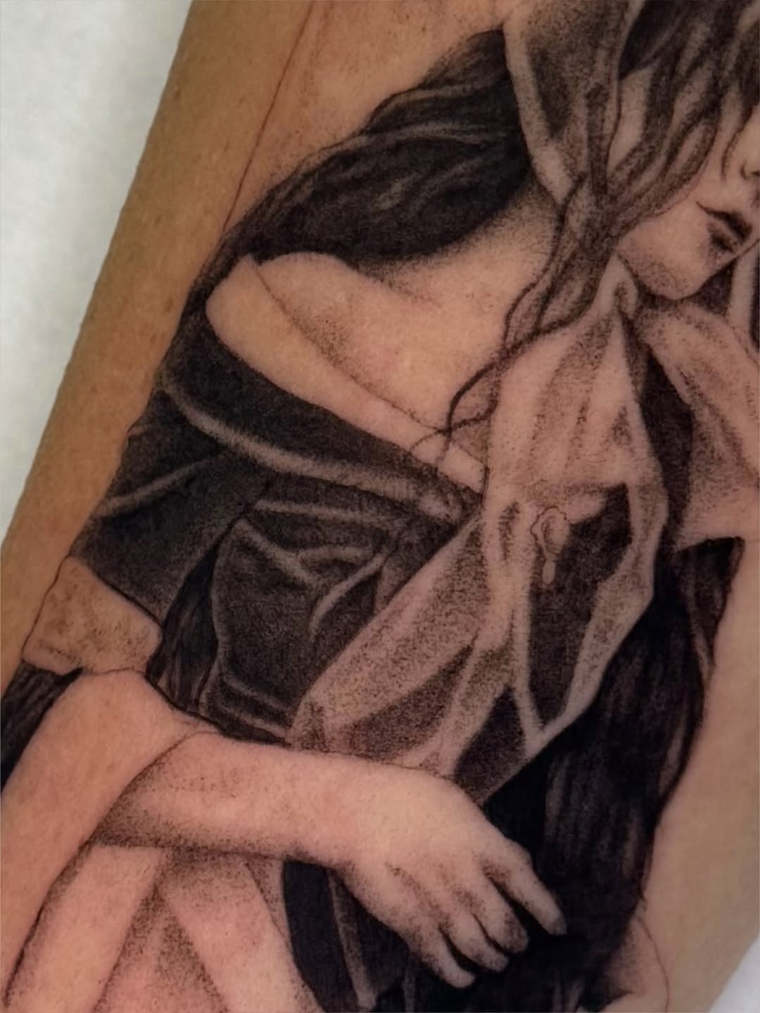 Tattoo by @ilovebluestattoos — black_and_grey, dotwork
