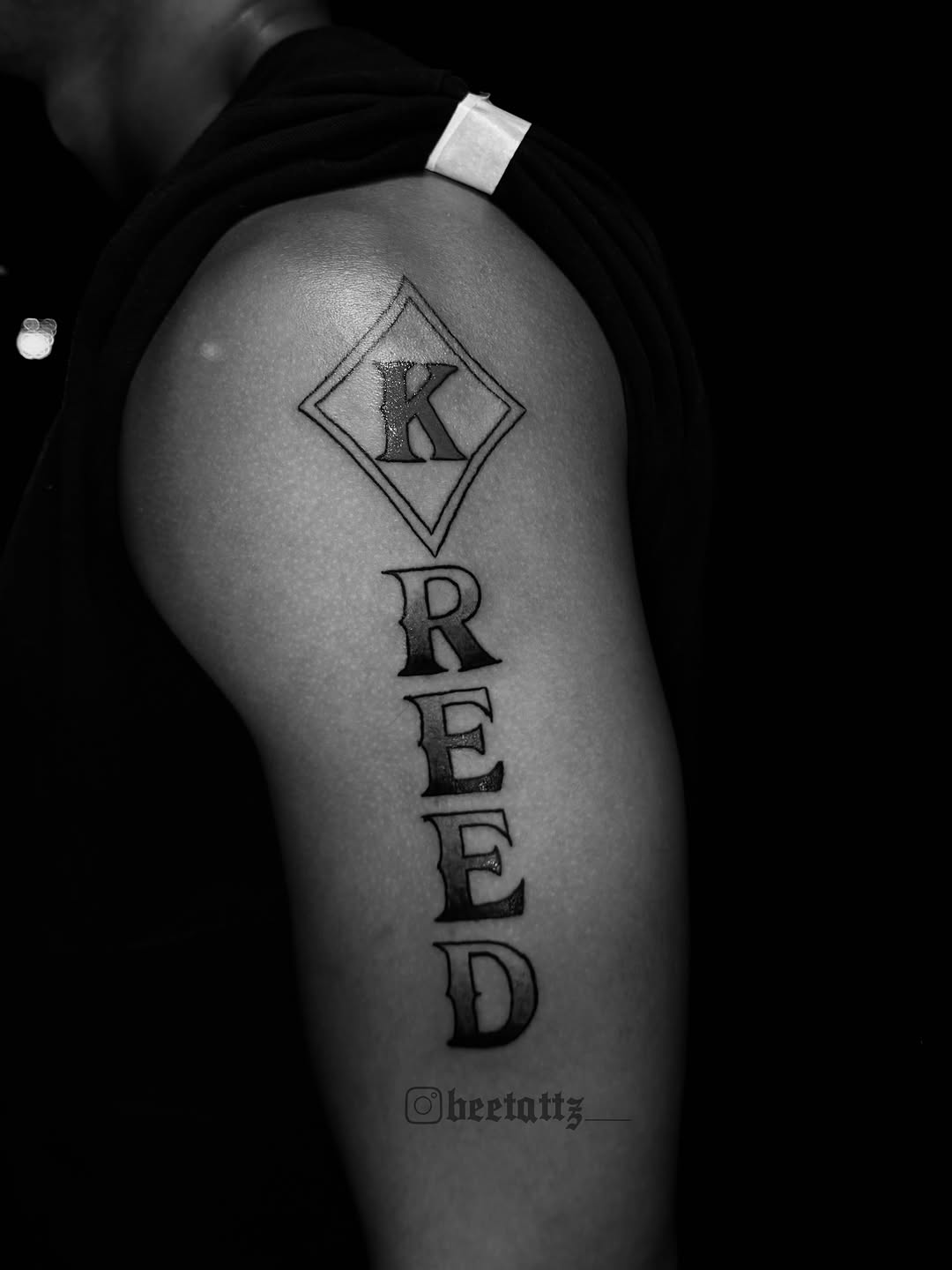 Tattoo by @beetattz_ — lettering_script