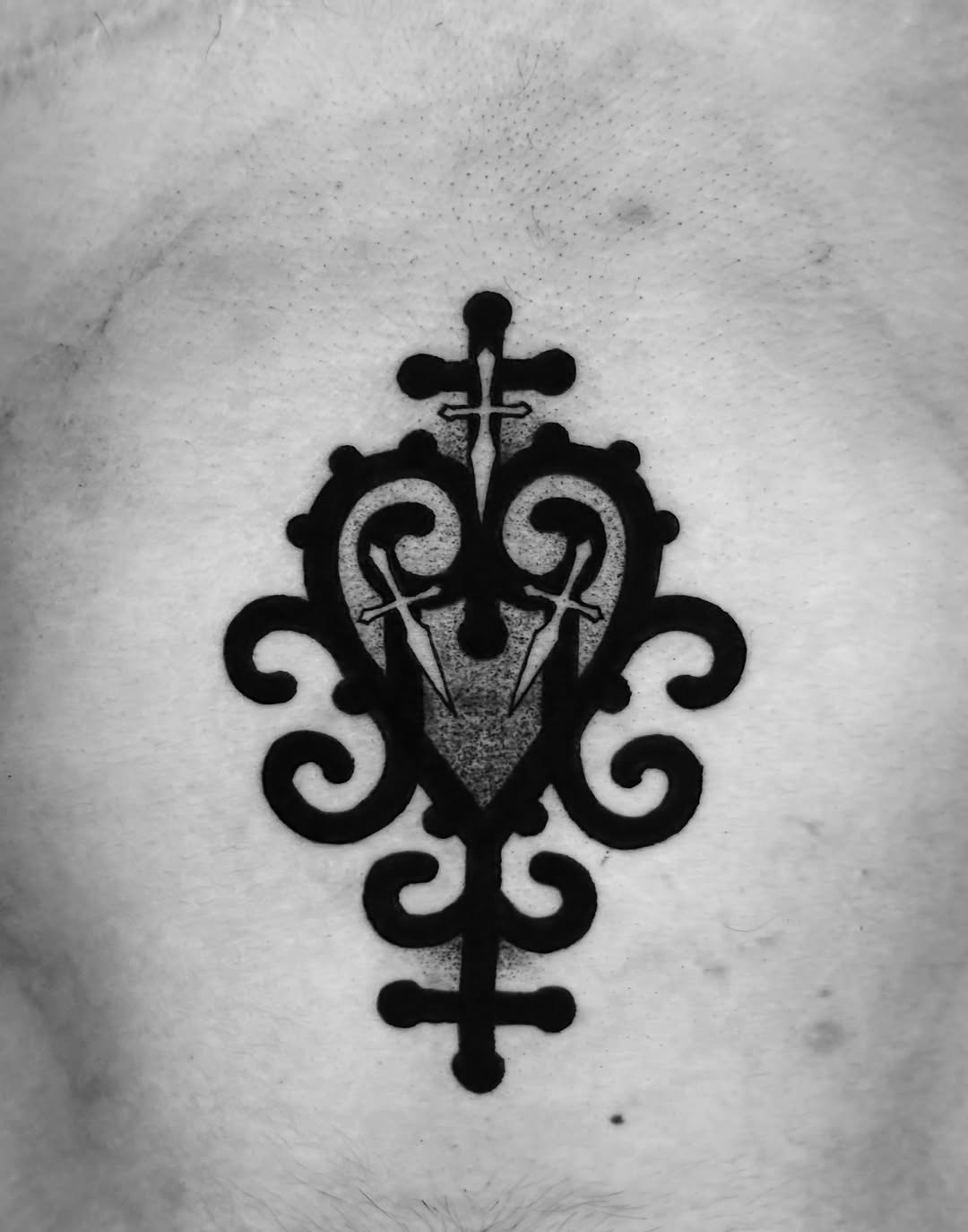 Tattoo by @call.me.crybabyy — blackwork, ornamental