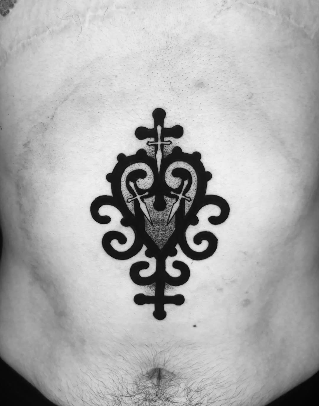 Tattoo by @call.me.crybabyy — blackwork, ornamental