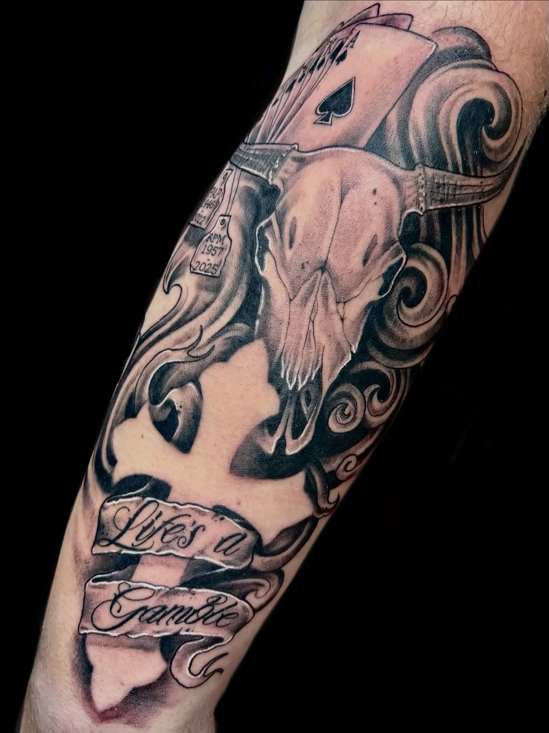 Tattoo by @katscratchtattooss — black_and_grey, realism