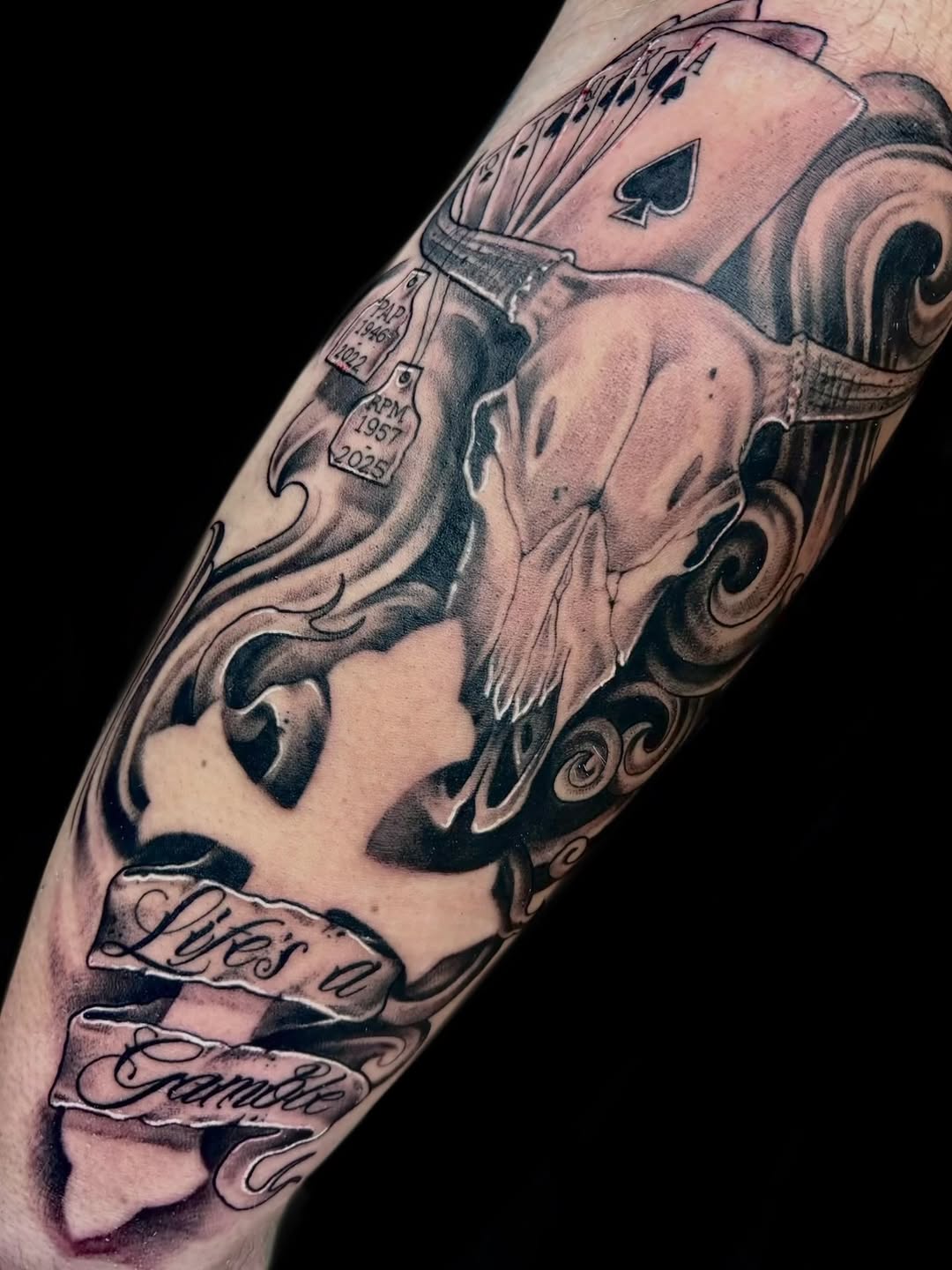 Tattoo by @katscratchtattooss — black_and_grey, realism