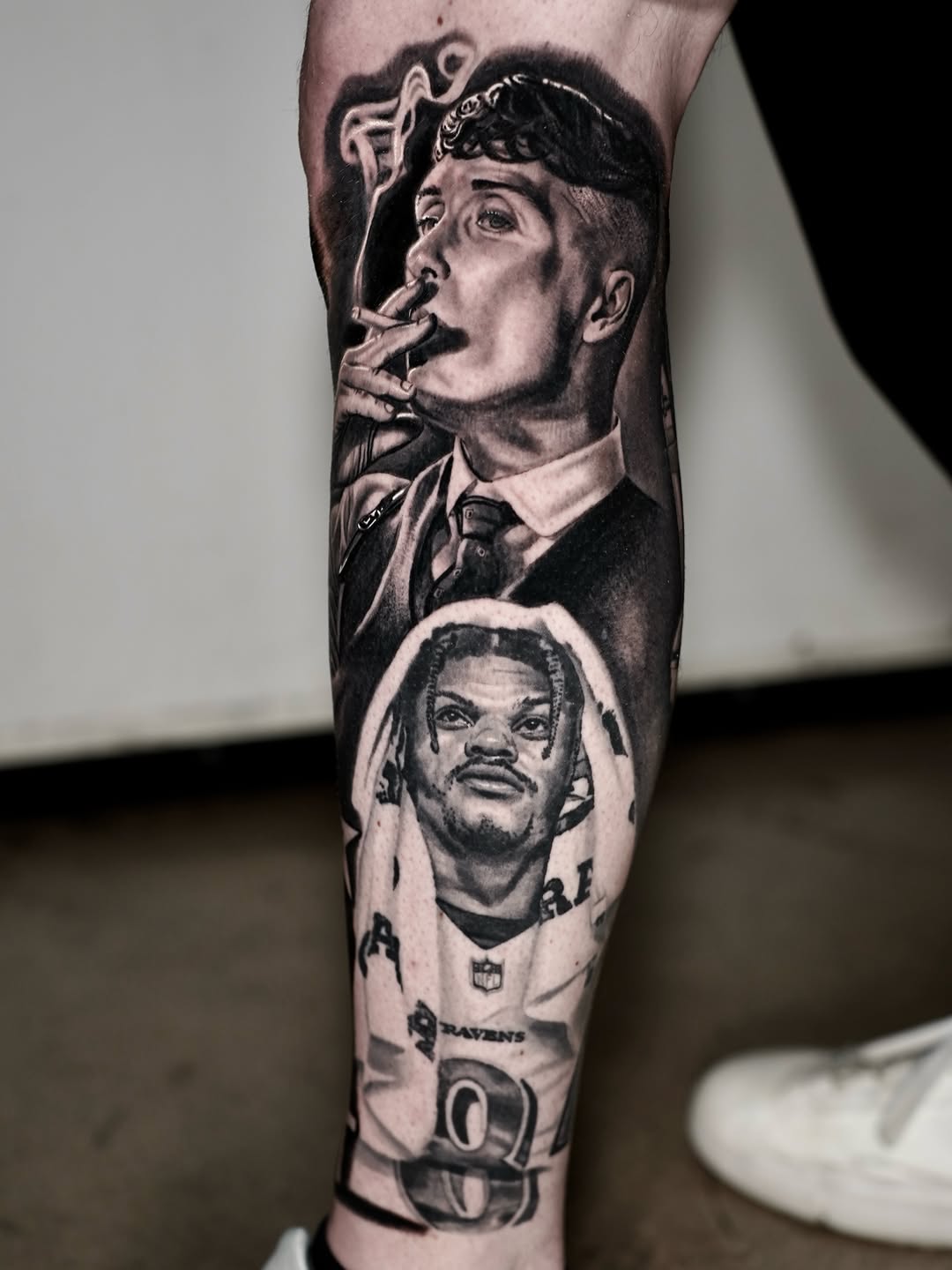 Tattoo by @joshphillipstattoos — realism, black_and_grey