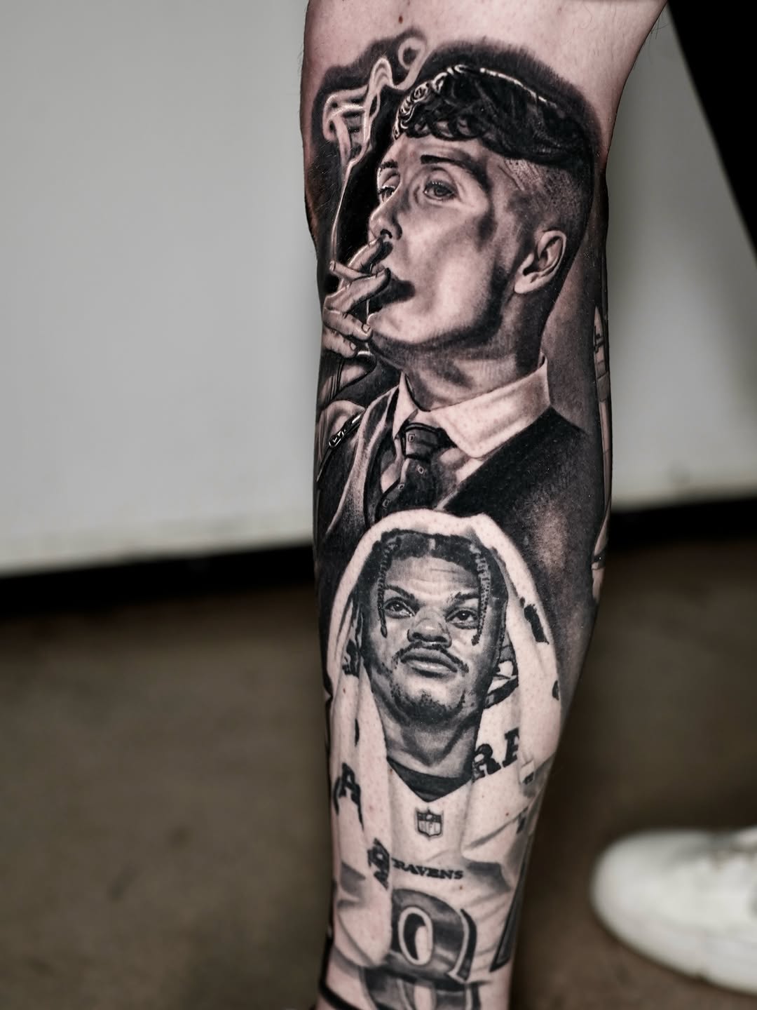 Tattoo by @joshphillipstattoos — realism, black_and_grey