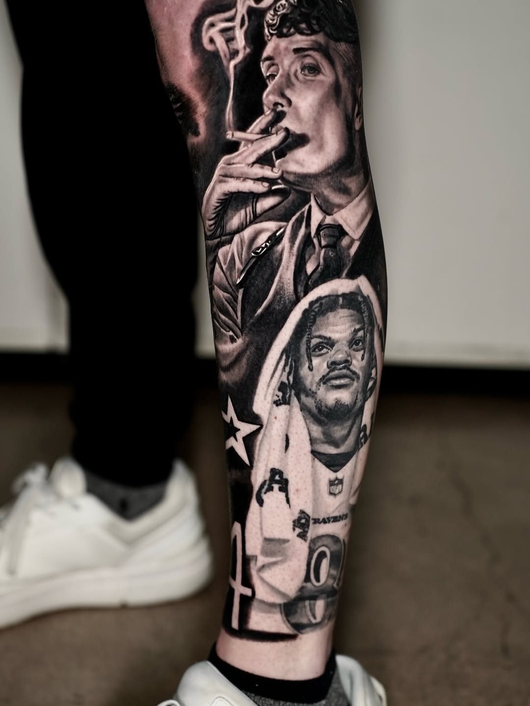 Tattoo by @joshphillipstattoos — realism, black_and_grey