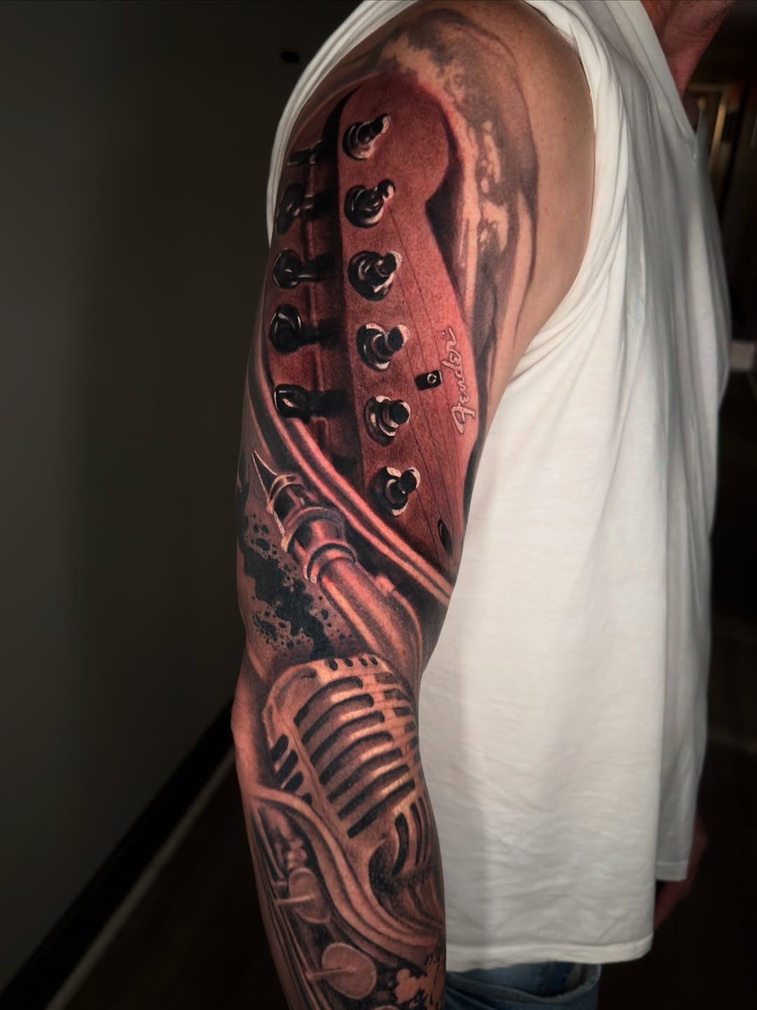 Tattoo by @fishbonestattoo — realism, black_and_grey