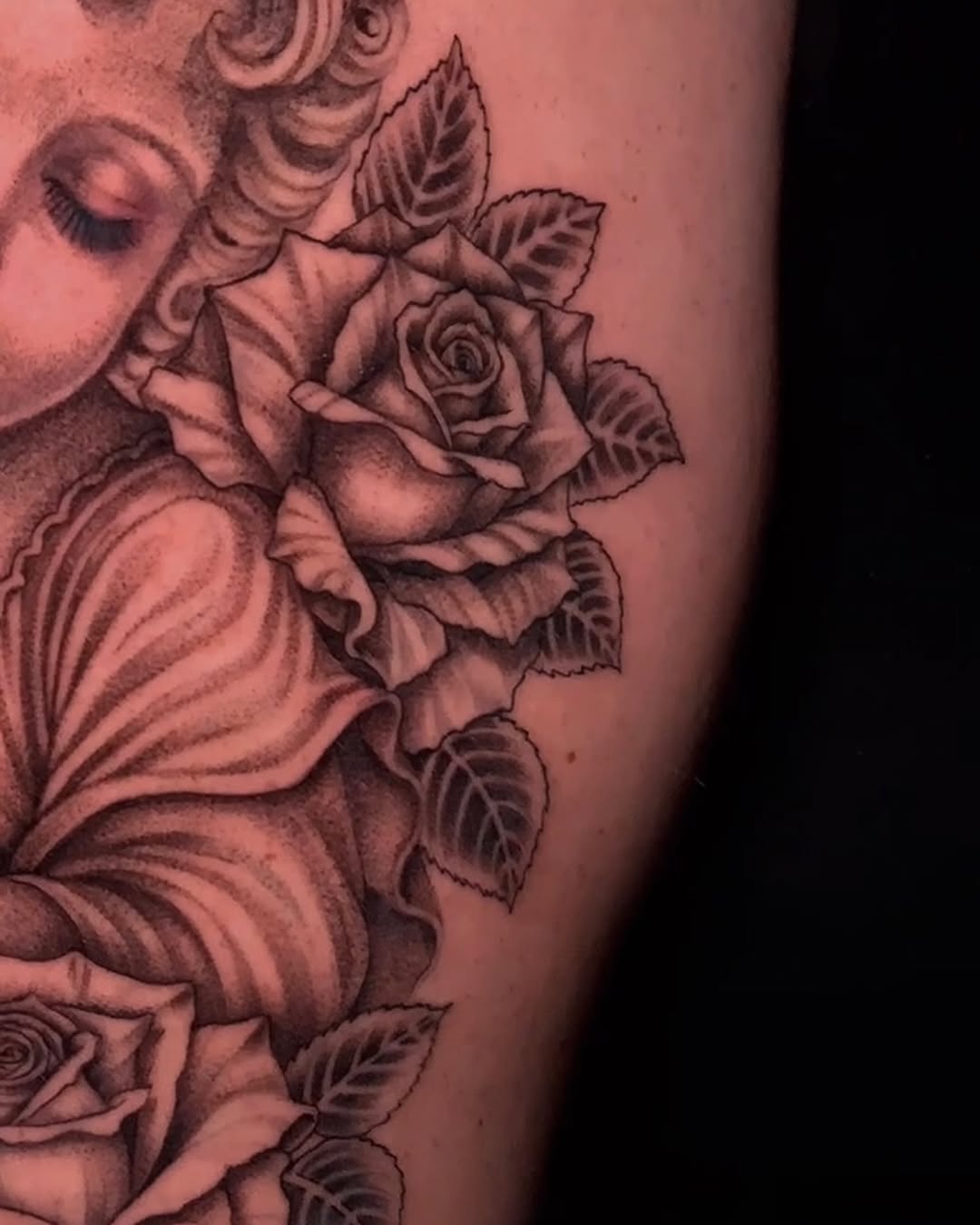 Tattoo by @chatos_tinta — black_and_grey, realism