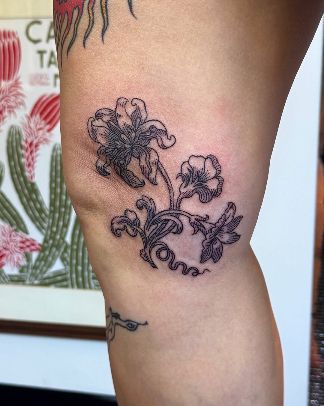 Tattoo by @salamisandals — blackwork
