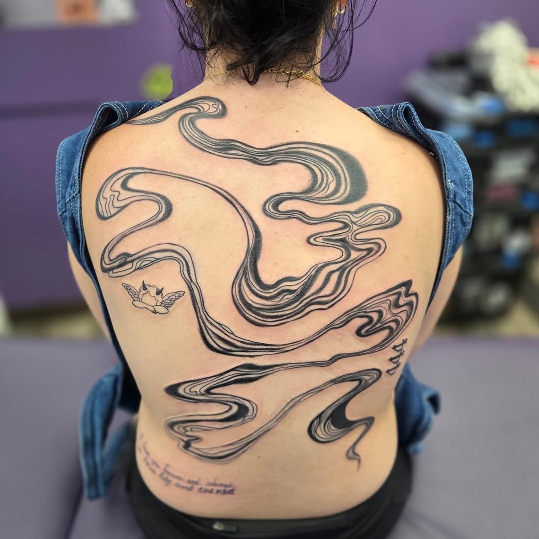 Tattoo by @jousmile_tattoos — blackwork, ornamental