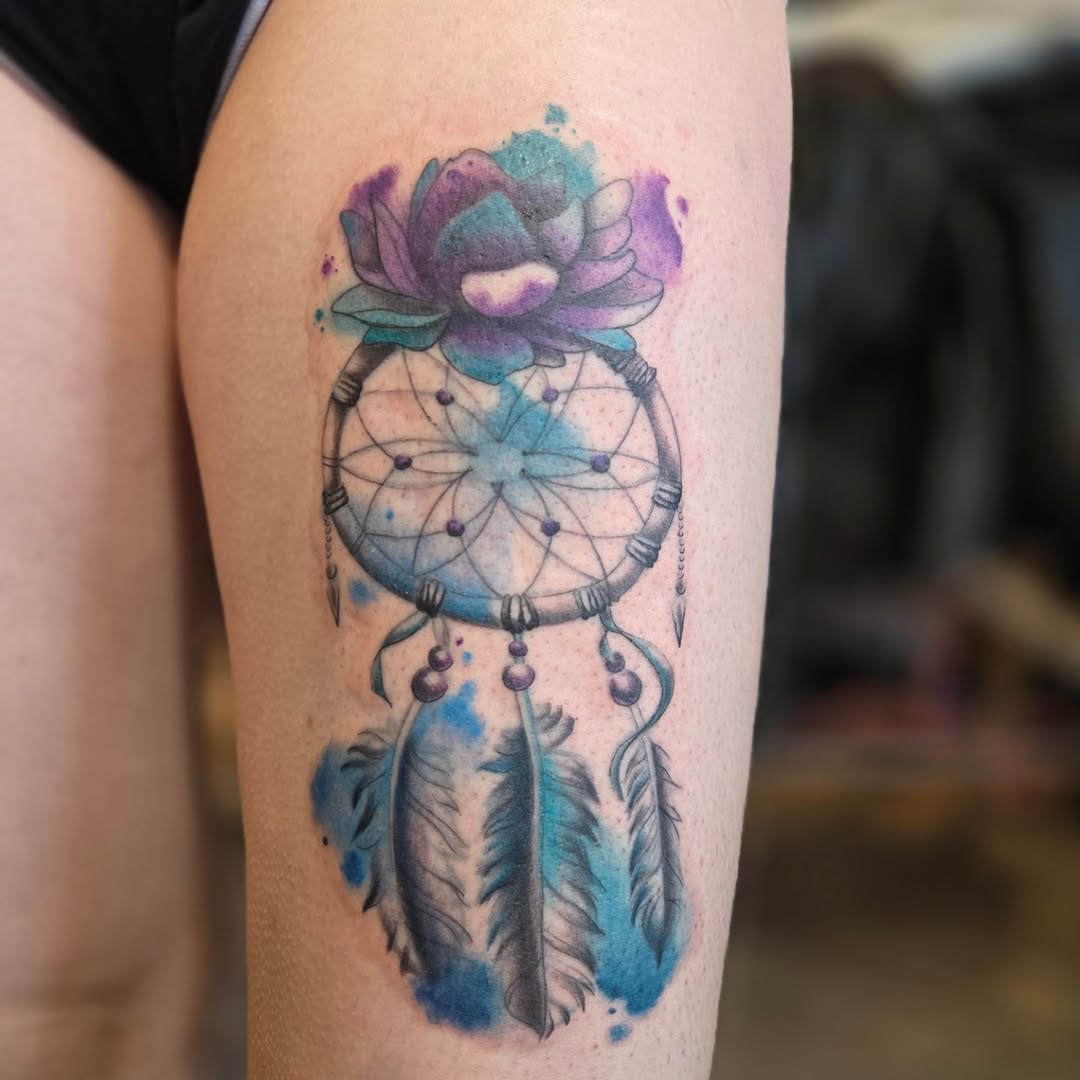 Tattoo by @jousmile_tattoos — watercolor, fine_line