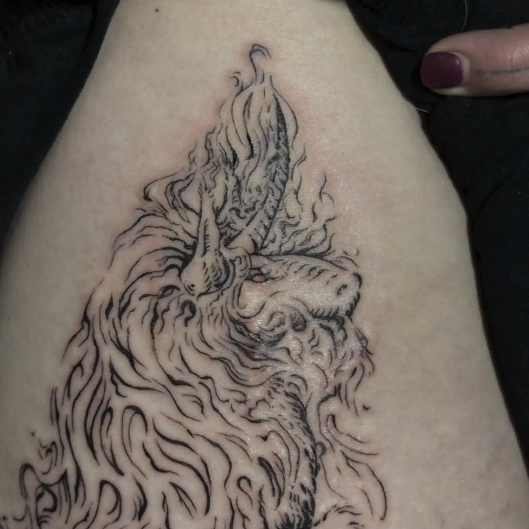 Tattoo by @bek_artz — blackwork