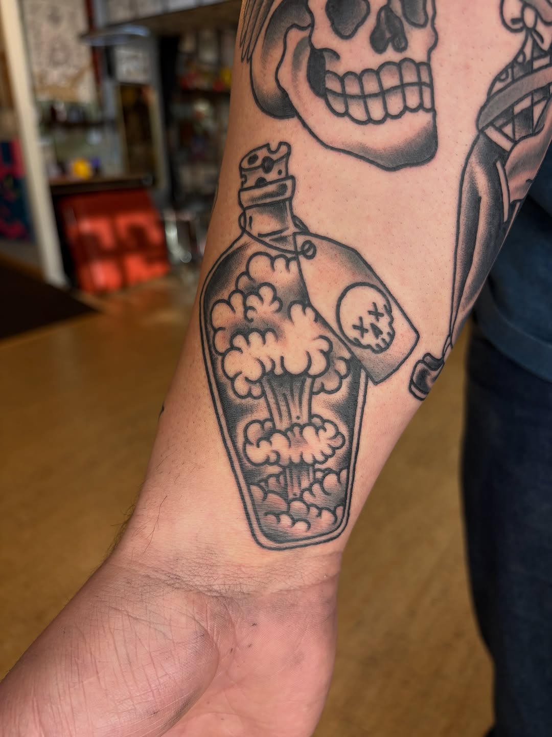 Tattoo by @kimberteatro — american_traditional, illustrative