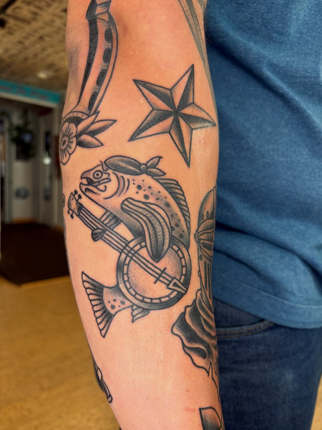 Tattoo by @kimberteatro — american_traditional, illustrative