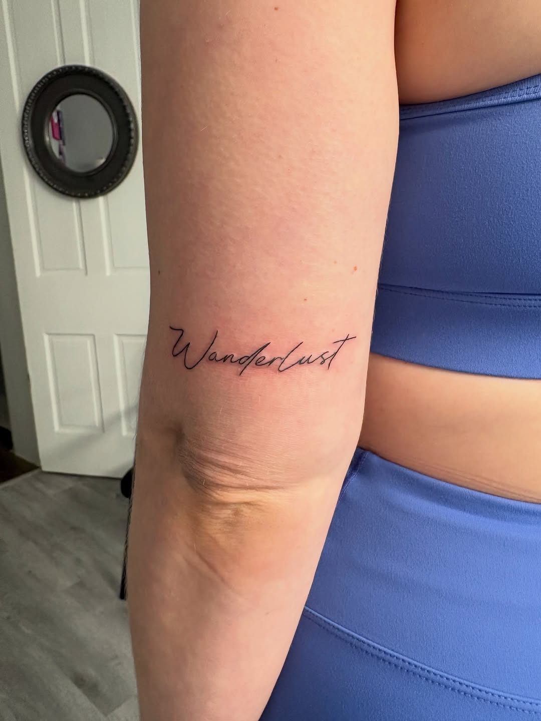 Tattoo by @andreakramerart โ lettering_script, fine_line