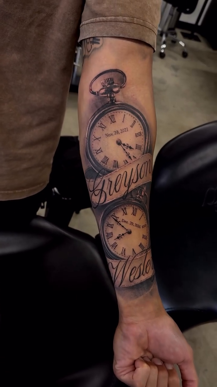 Tattoo by @la_nance_ink — lettering_script, illustrative