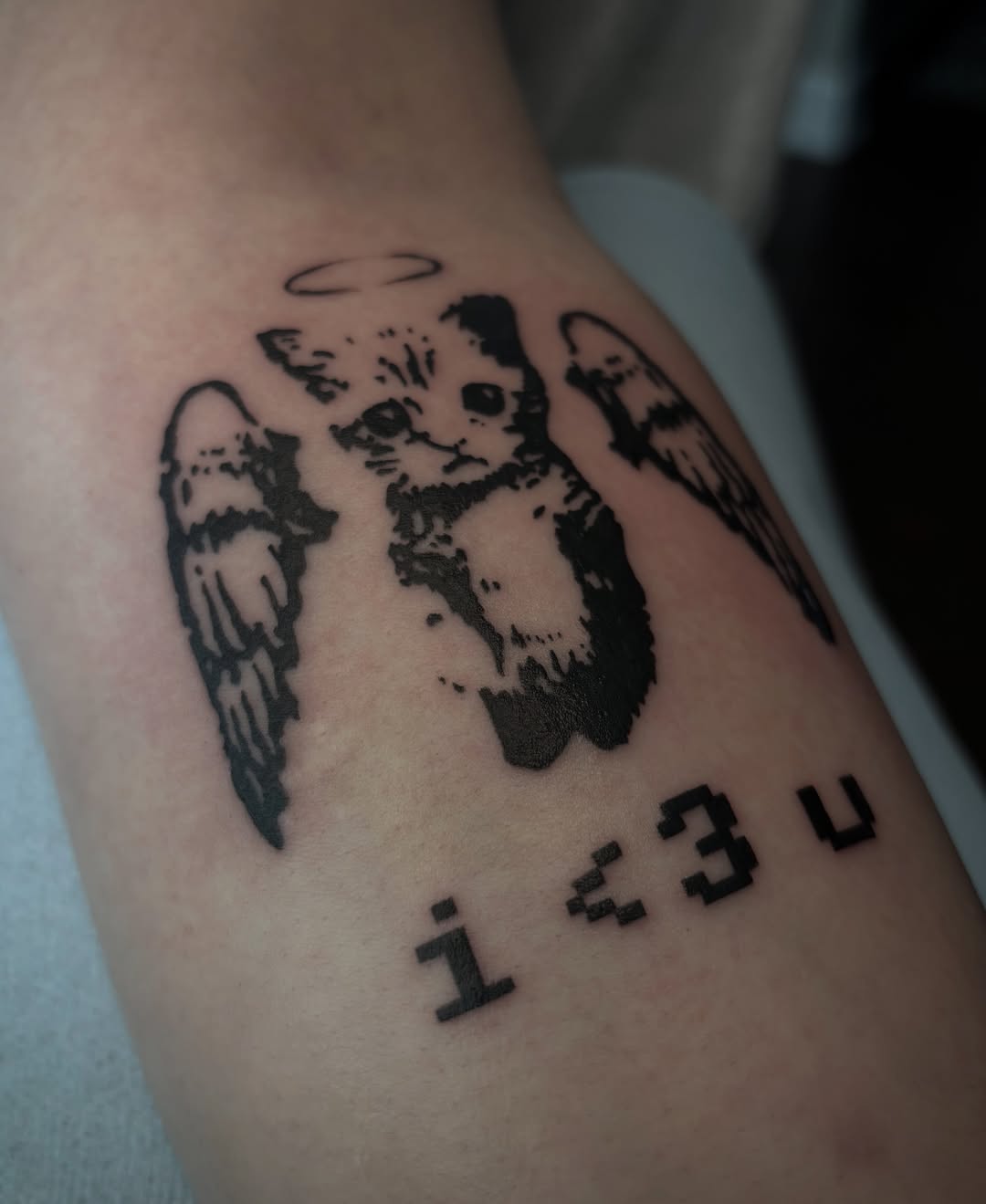 Tattoo by @tattoosbymeach — black_and_grey, lettering_script