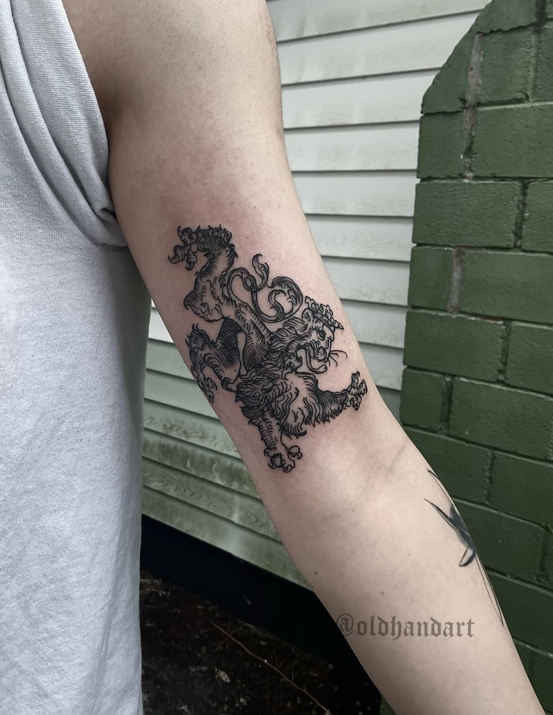 Tattoo by @oldhandart โ blackwork