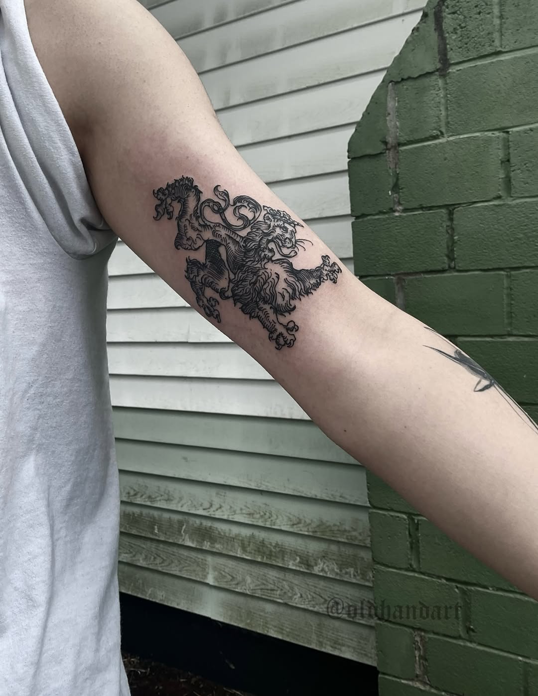 Tattoo by @oldhandart โ blackwork