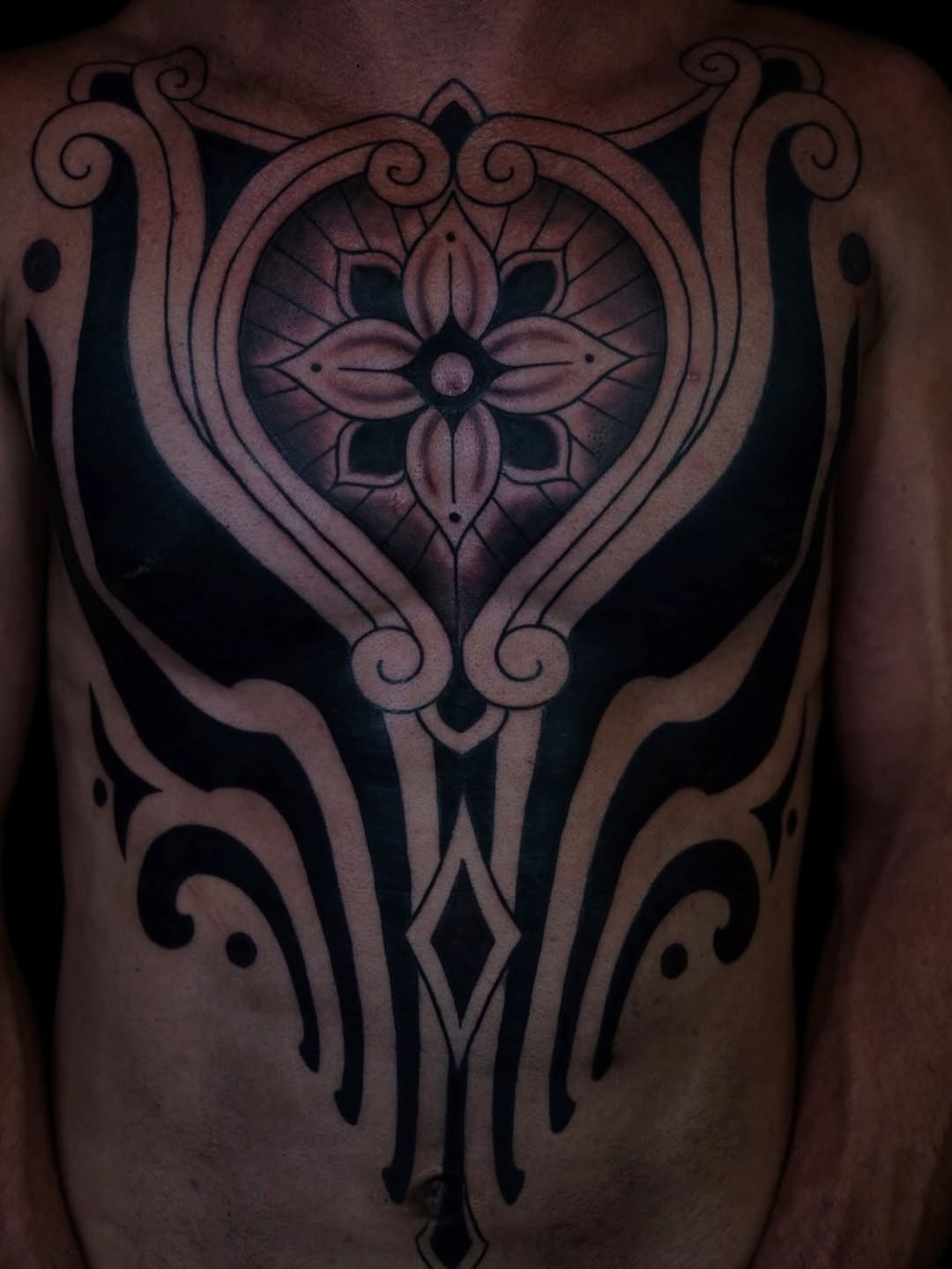Tattoo by @owlyntattoo — blackwork, ornamental