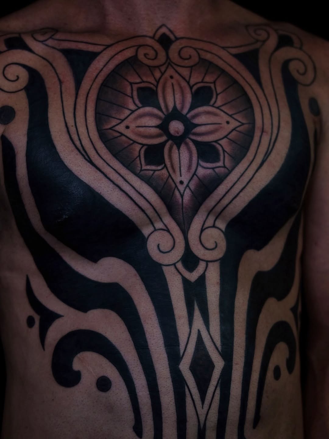 Tattoo by @owlyntattoo — blackwork, ornamental