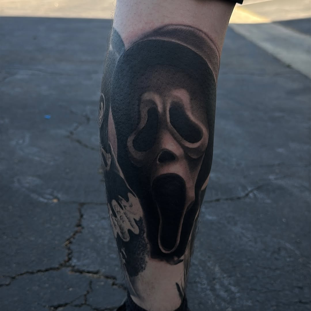Tattoo by @the_horrordude — black_and_grey, realism