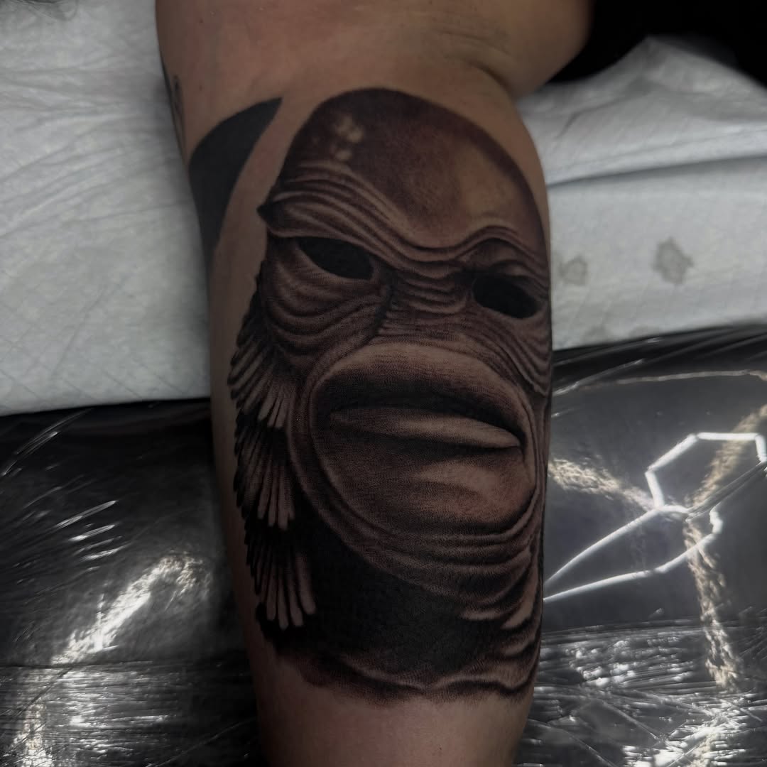 Tattoo by @the_horrordude — black_and_grey, realism