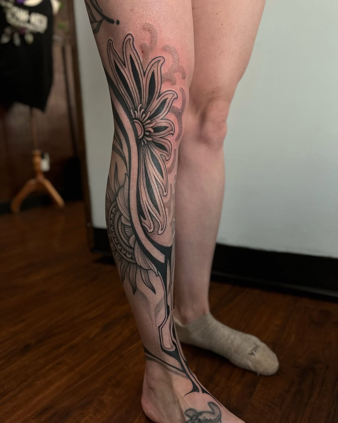 Tattoo by @avreysimone — black_and_grey, ornamental