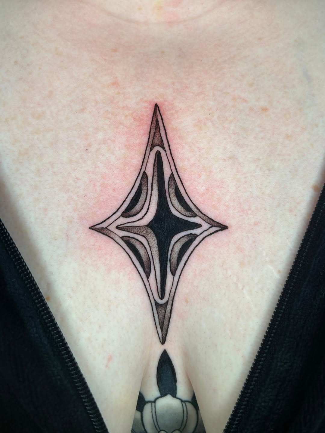 Tattoo by @chloemarietattoos — black_and_grey, ornamental