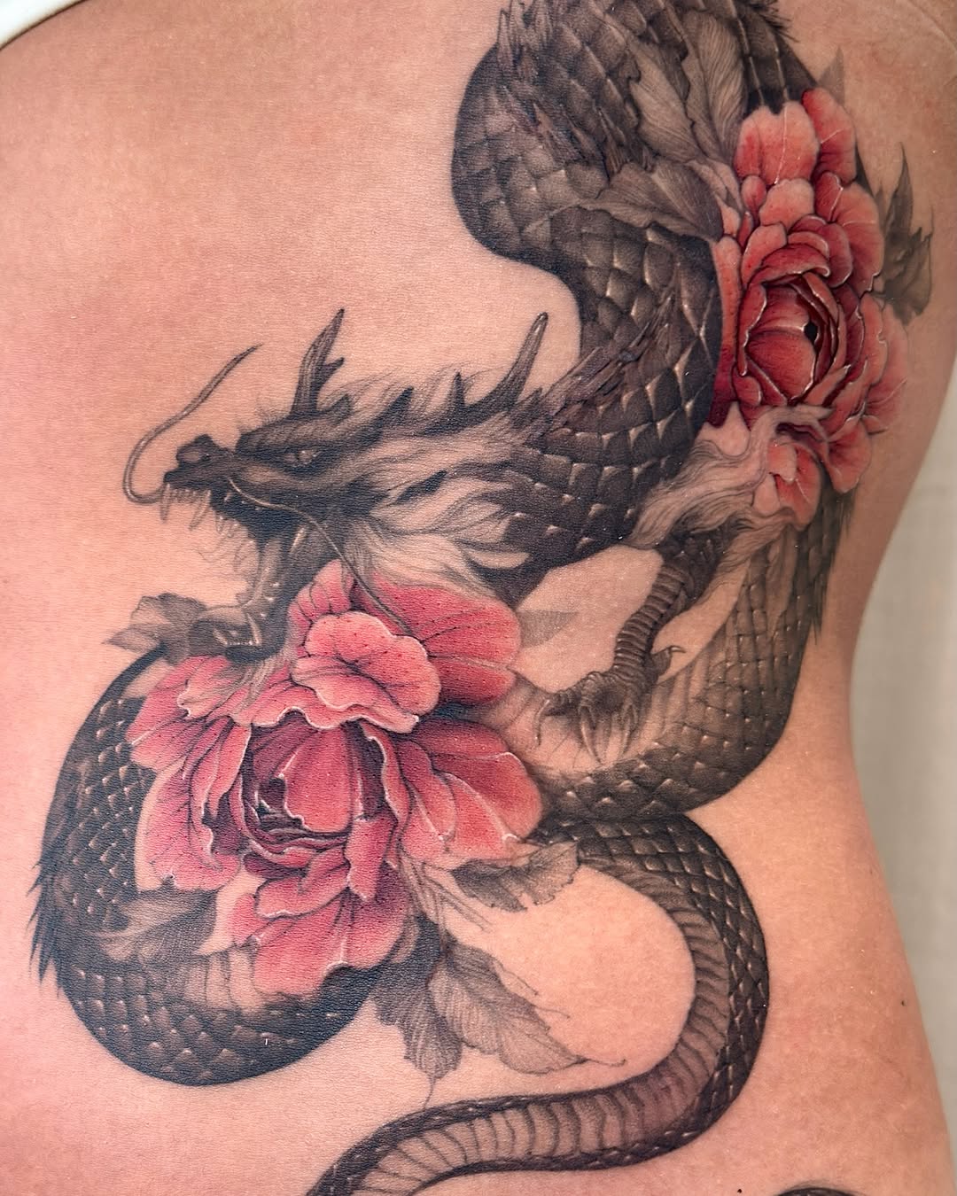 Tattoo by @tiny_tim.tatts โ realism, japanese_irezumi