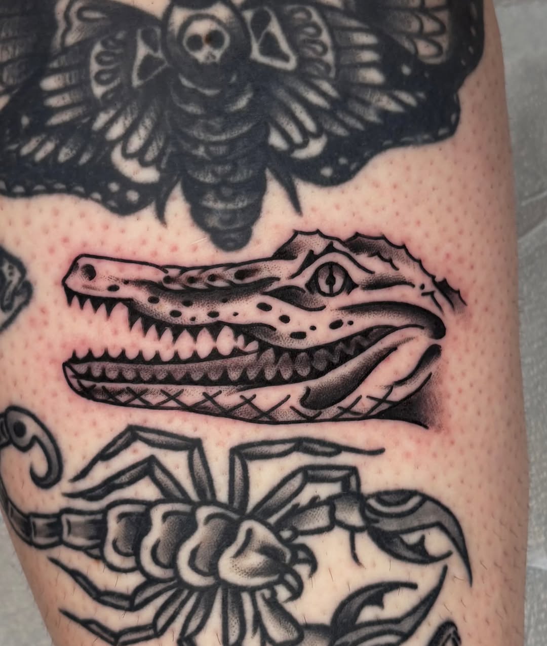 Tattoo by @evanbissotattoos — american_traditional, black_and_grey
