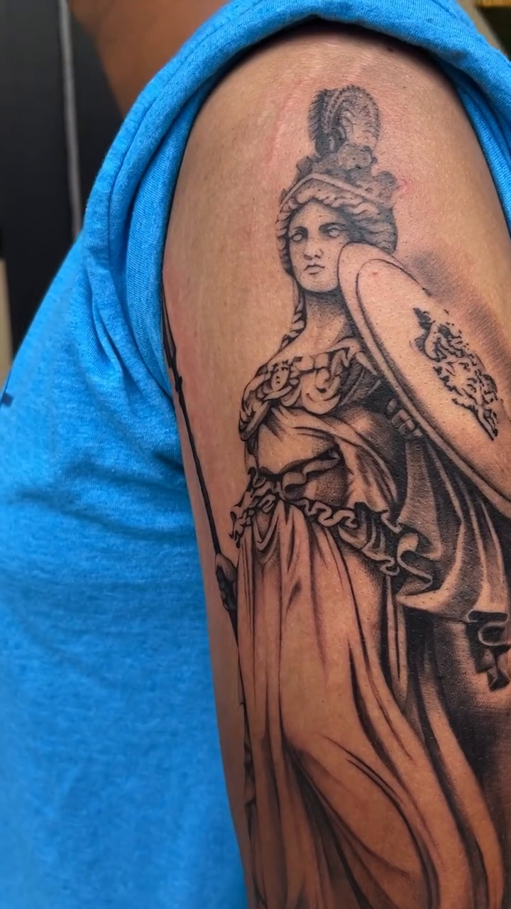 Tattoo by @thealliwilcox β realism, black_and_grey