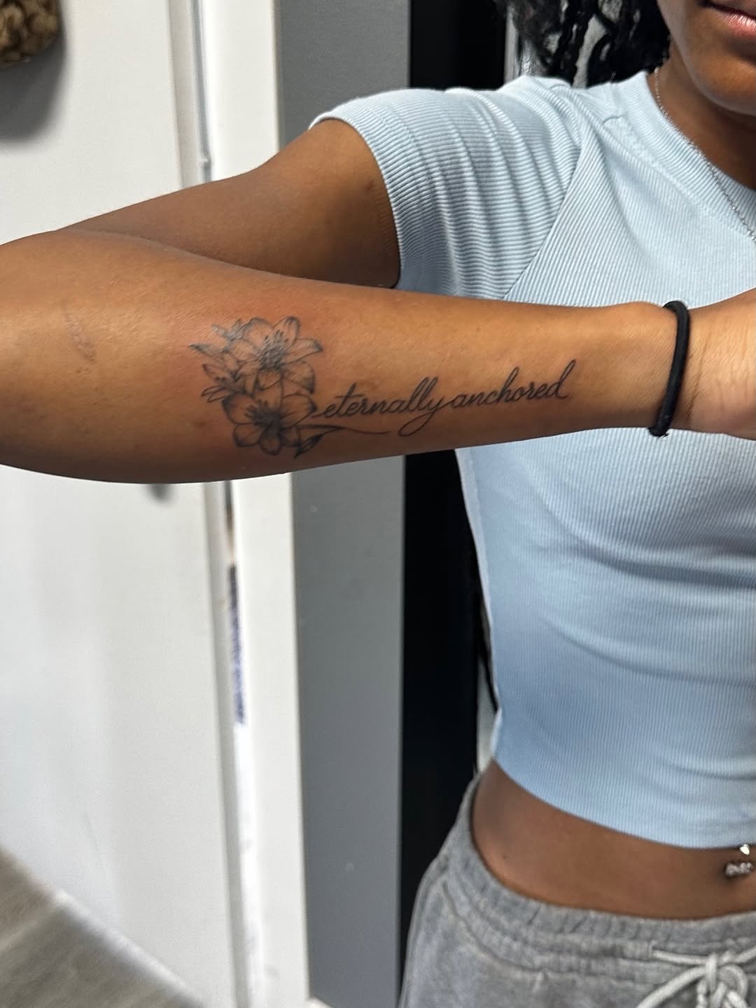 Tattoo by @lupita_inkk — fine_line, lettering_script