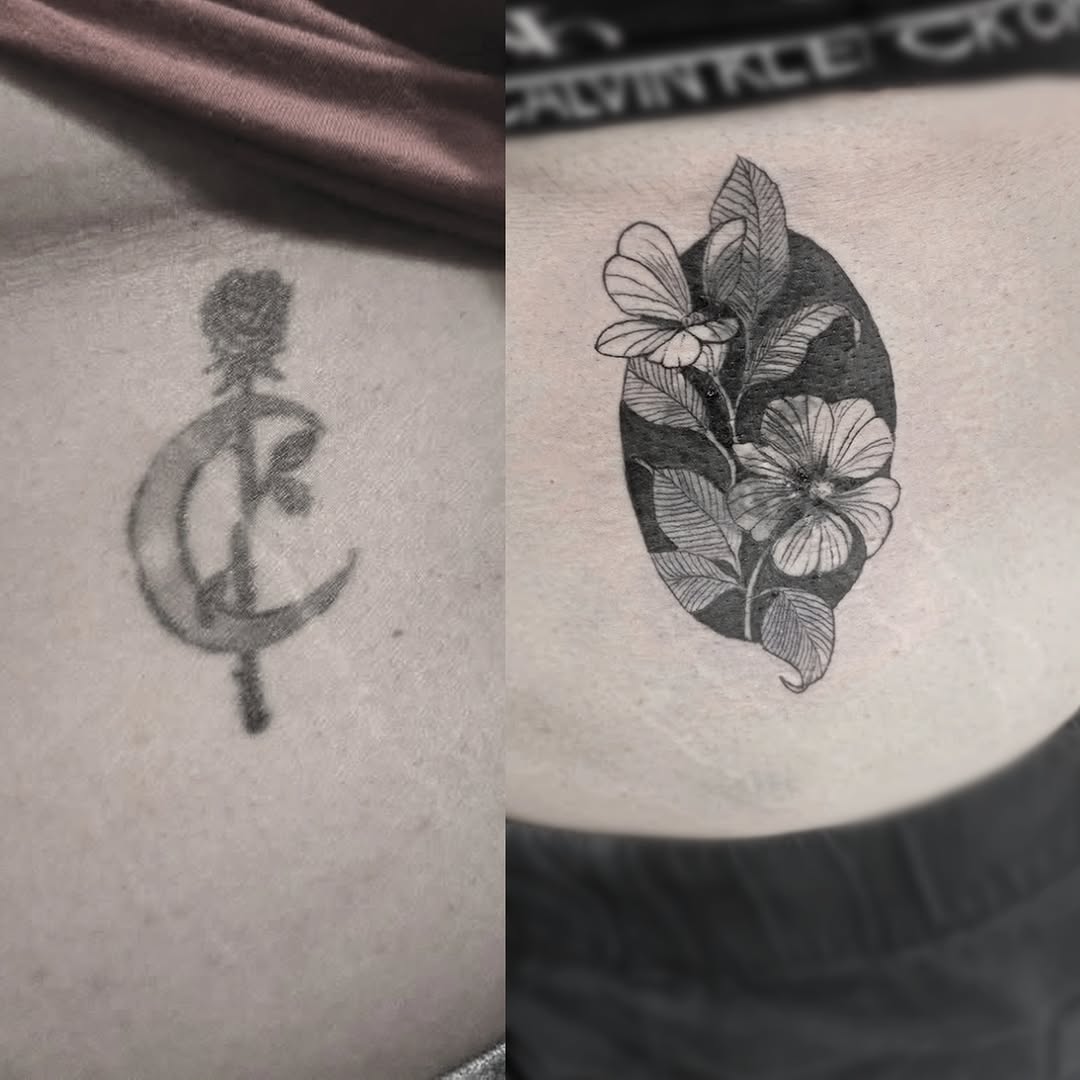 Tattoo by @irikoart_tattoo — fine_line, black_and_grey