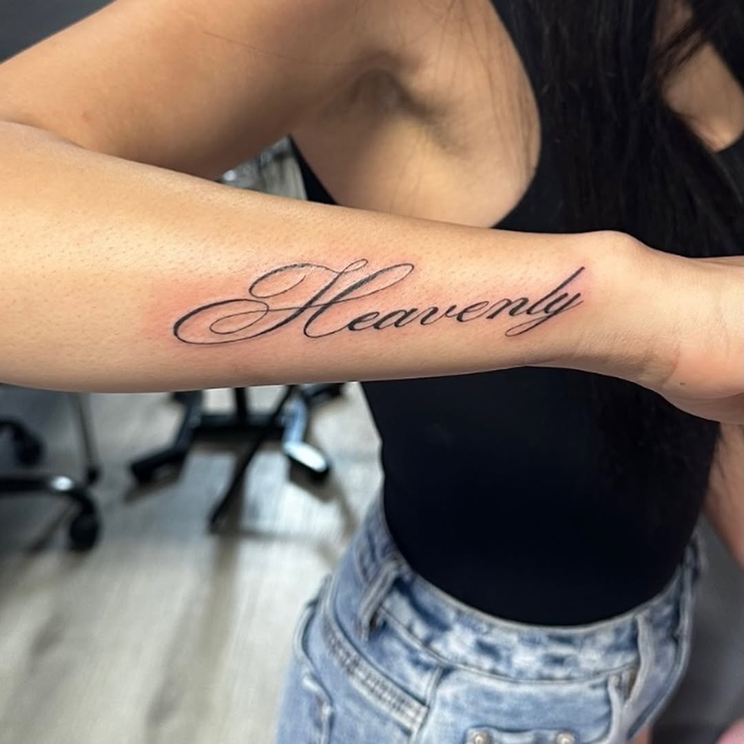 Tattoo by @lupita_inkk — fine_line, lettering_script