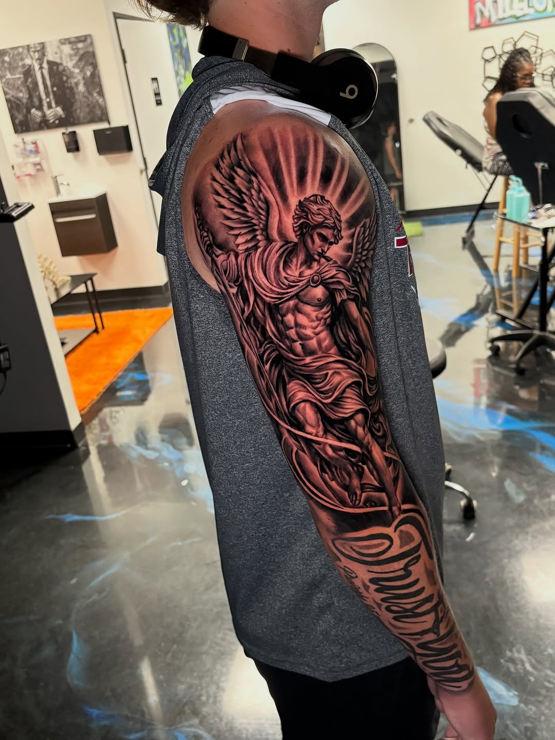 Tattoo by @inkby_vonte — black_and_grey, realism