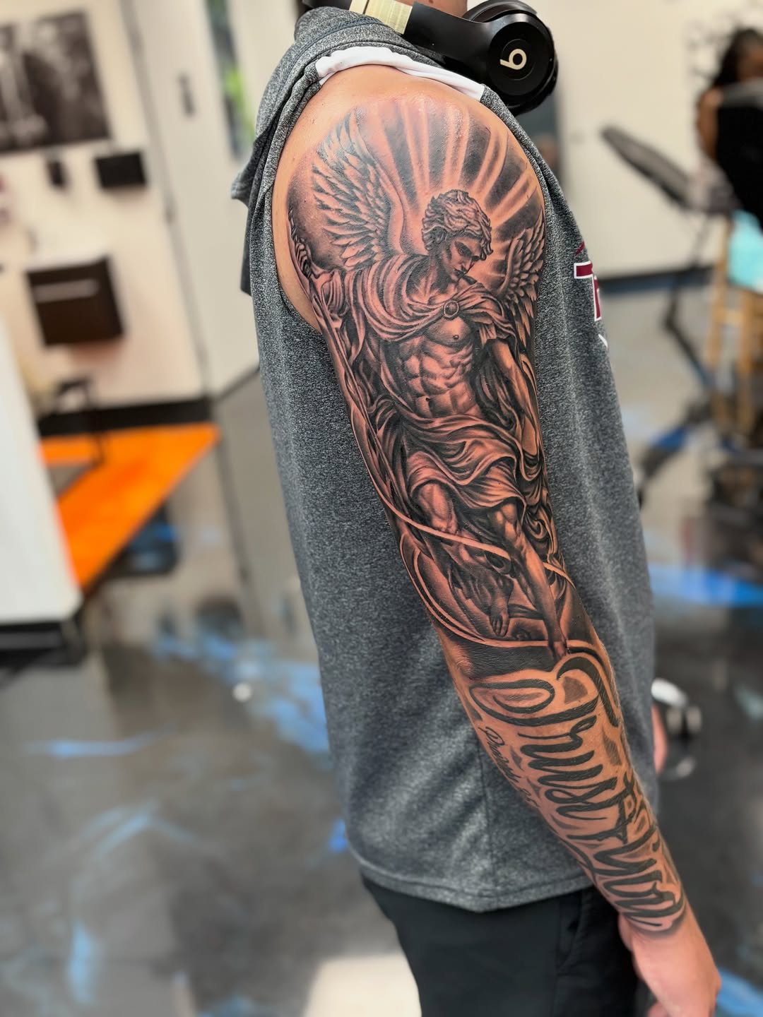 Tattoo by @inkby_vonte — realism, black_and_grey