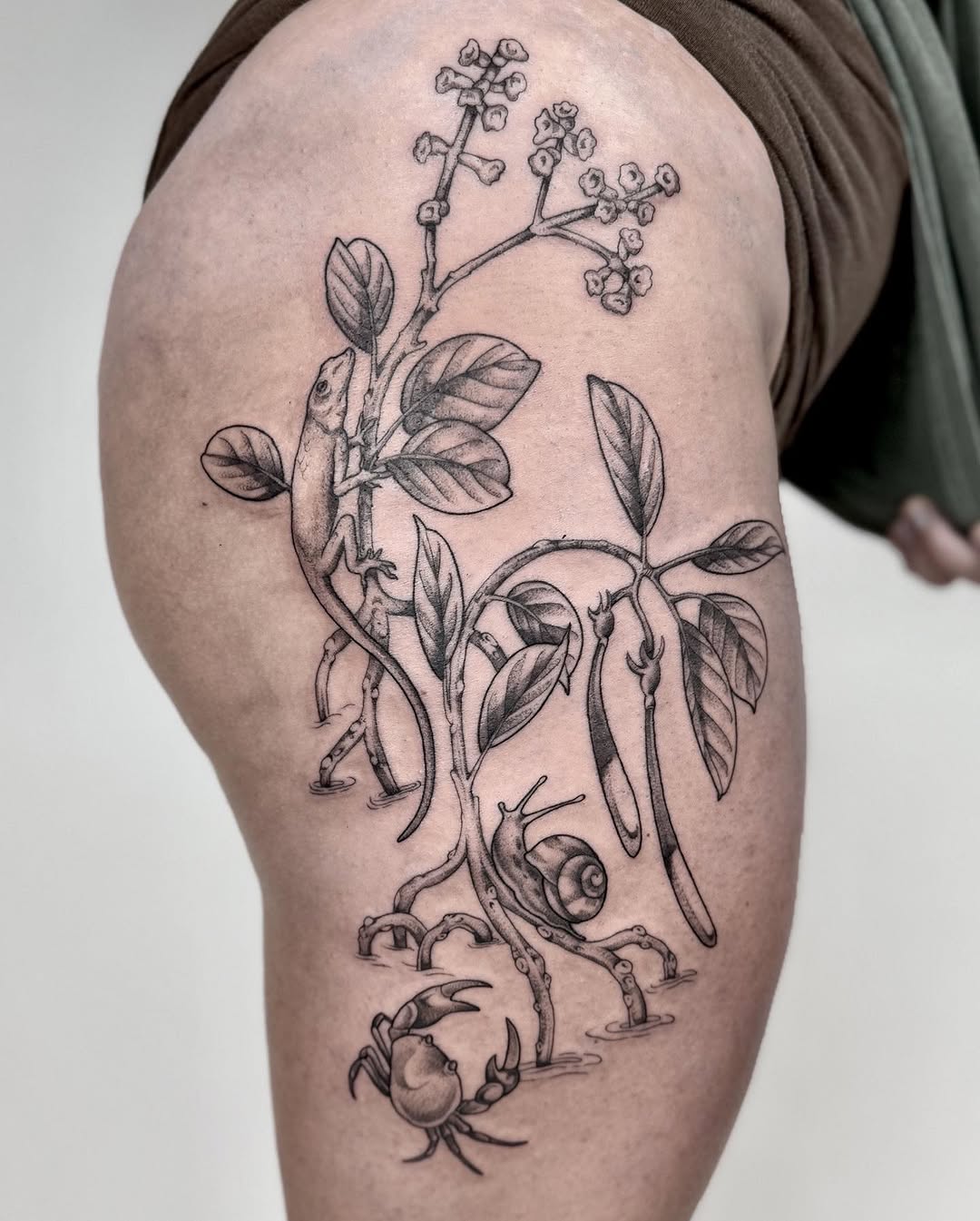 Tattoo by @horsegirltats — black_and_grey, realism