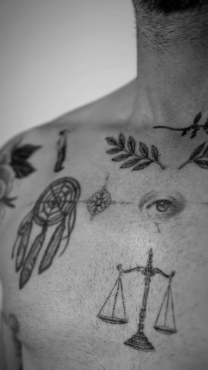 Tattoo by @rossclarktattoos — illustrative, black_and_grey