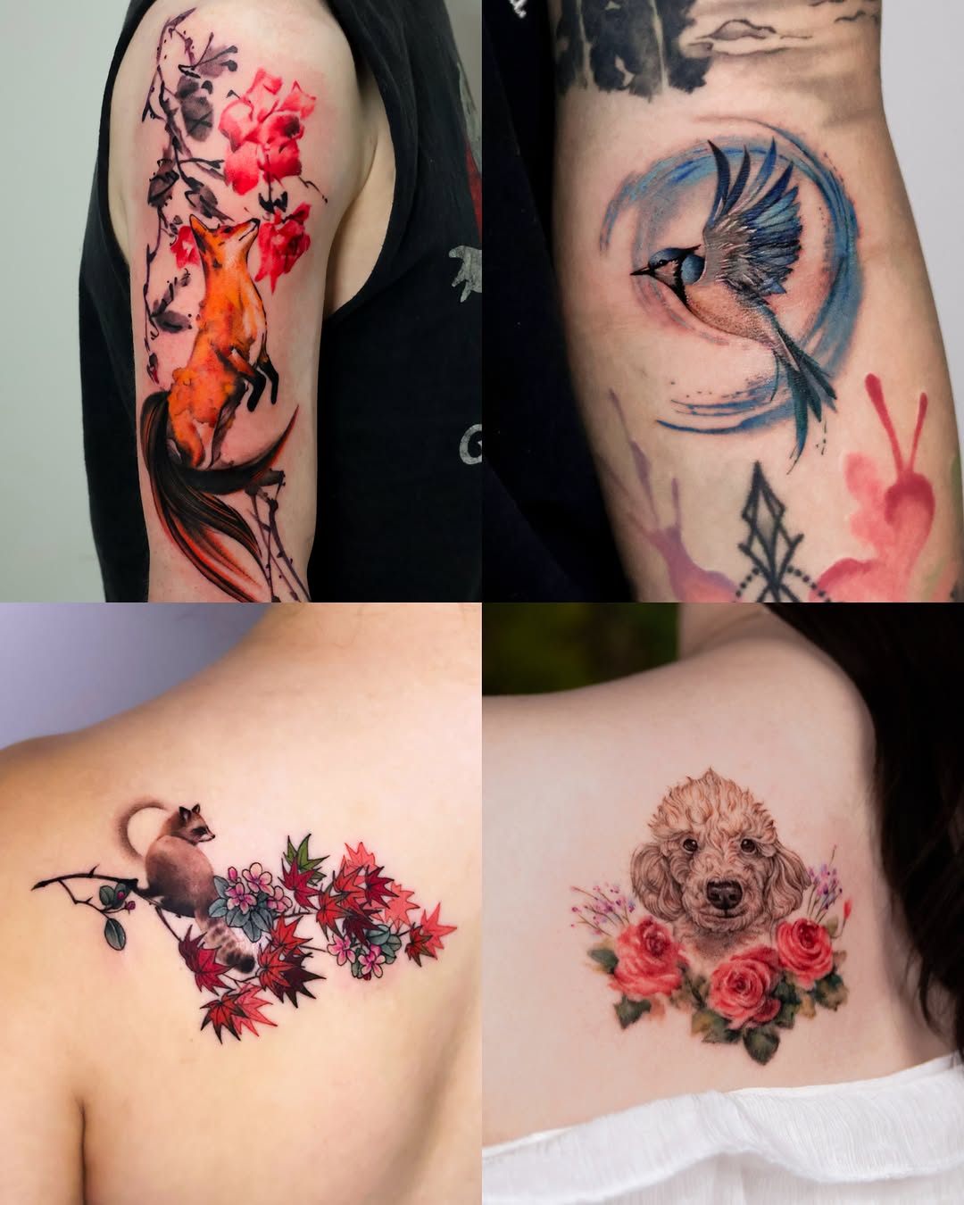 Tattoo by @kaki_tattooer โ watercolor, realism