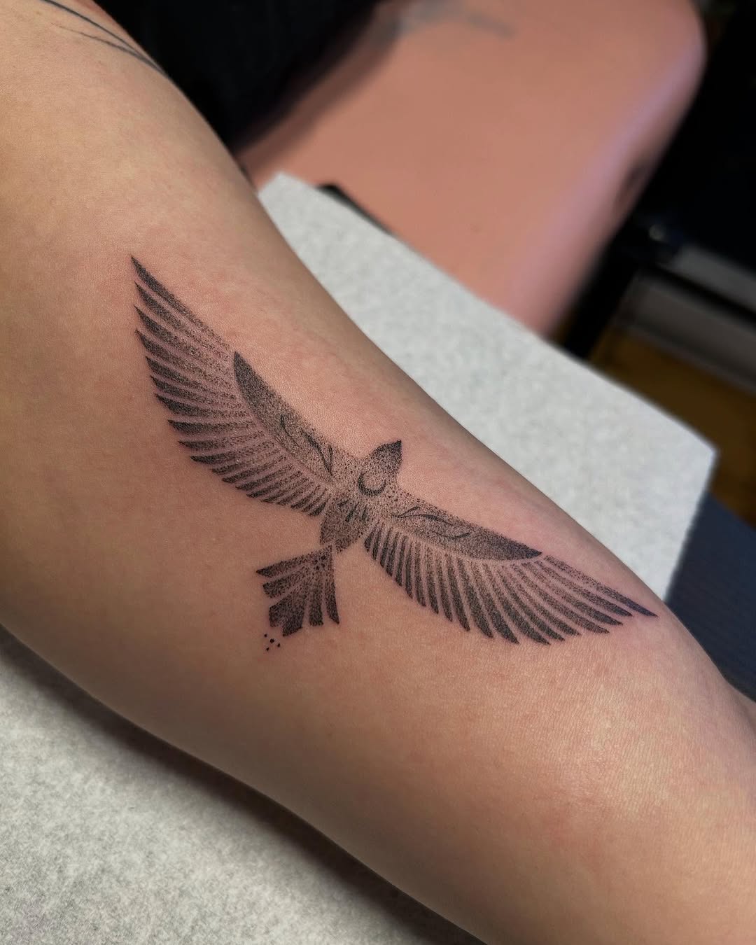 Tattoo by @douceliigne — dotwork, fine_line